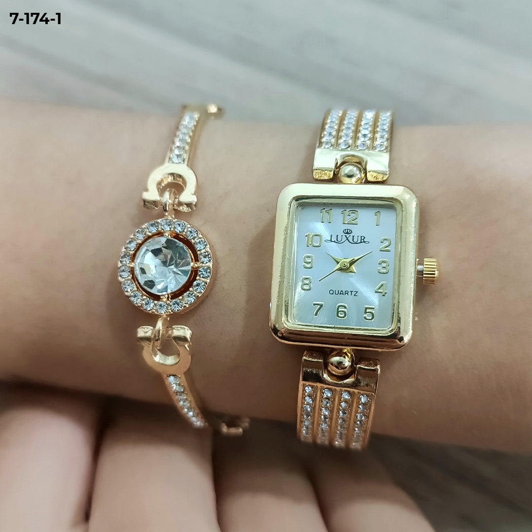 Reloj Luxur Pulsera Estuche Dama